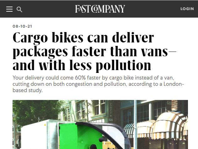 Cargo Bikes Can Deliver Packages Faster Than Vans—and with Less Pollution