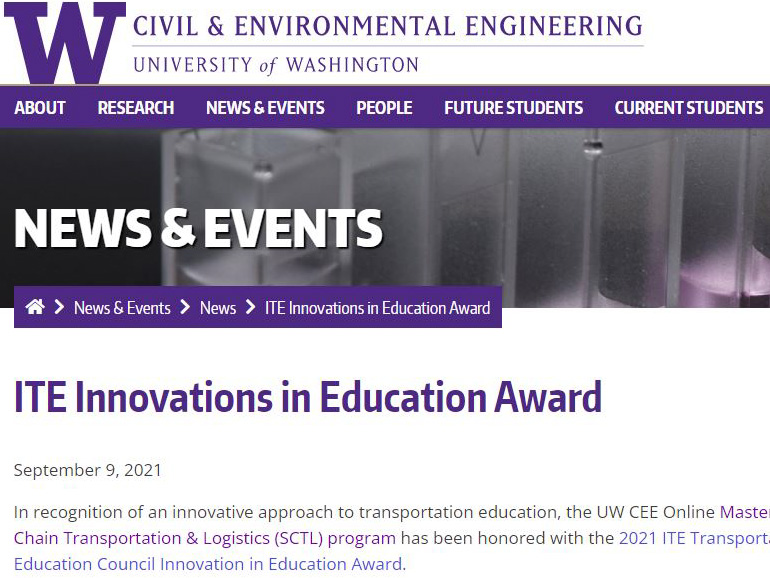 SCTL Wins ITE Innovations in Education Award