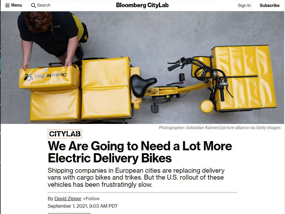 We Are Going to Need a Lot More Electric Delivery Bikes