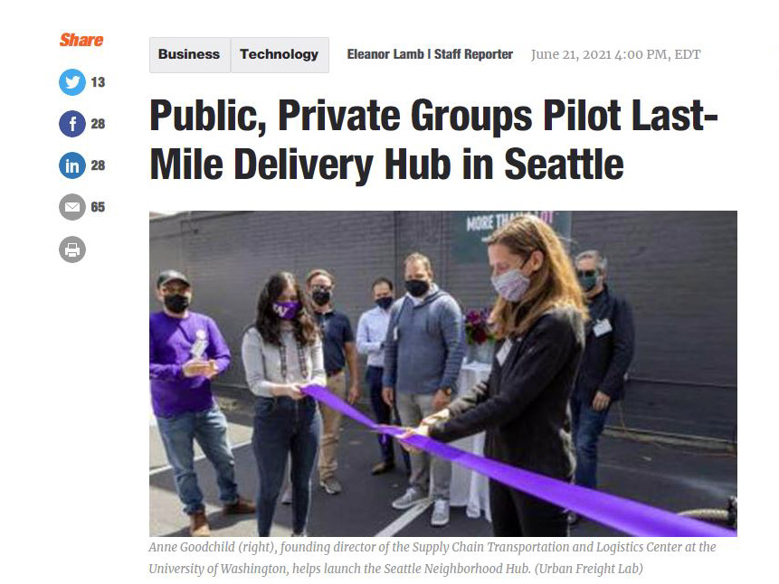Public, Private Groups Pilot Last-Mile Delivery Hub in Seattle